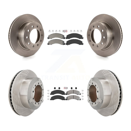 Front Rear Semi-Metallic Pad Brake Rotor Kit For Ram Dodge Sterling Truck 4500 5500 45 55 K8A-107133