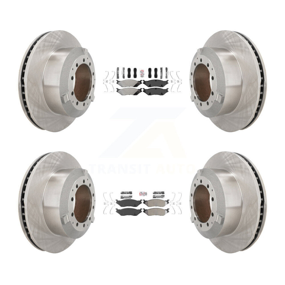 Front Rear Semi-Metallic Pad & Brake Rotor Kit For International TerraStar IC Corporation K8A-107149