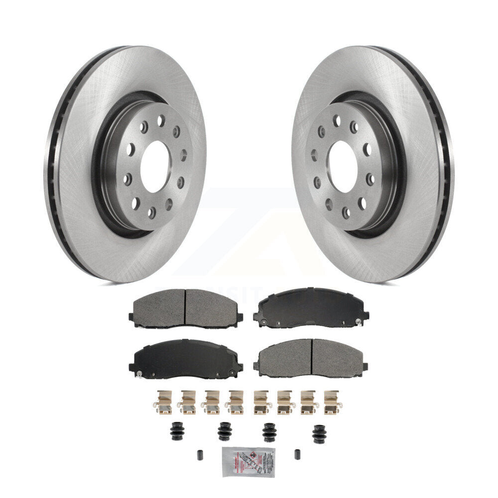 Front Disc Brake Rotors And Semi-Metallic Pads Kit For Jeep Wrangler Gladiator K8A-107209