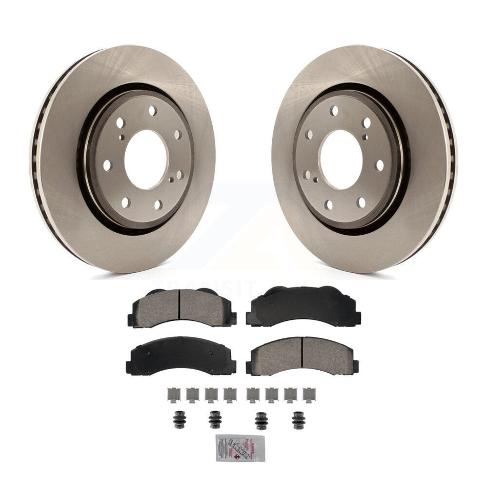 Front Disc Brake Rotors And Ceramic Pads Kit For 2010-2014 Ford F-150 With 7 Lug Wheels K8A-107218
