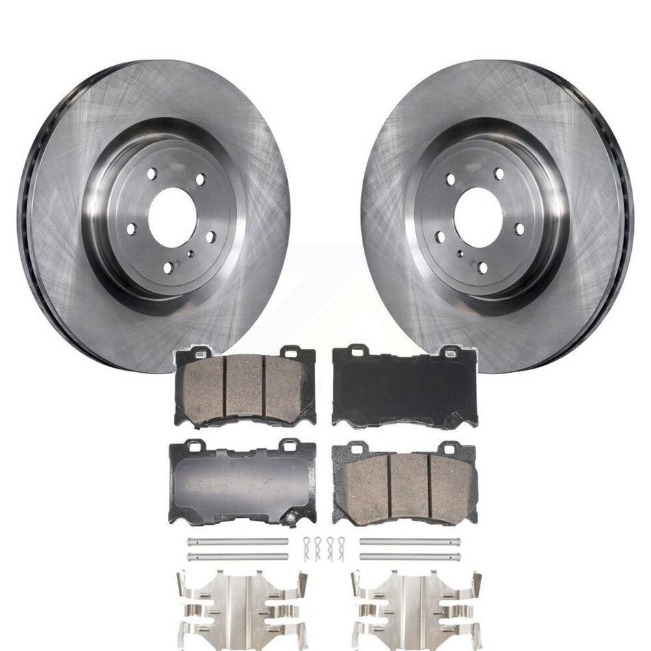 Front Brake Rotors & Ceramic Pad Kit For INFINITI Q50 G37 Nissan 370Z Q60 M37 FX50 Z QX70 K8A-107224