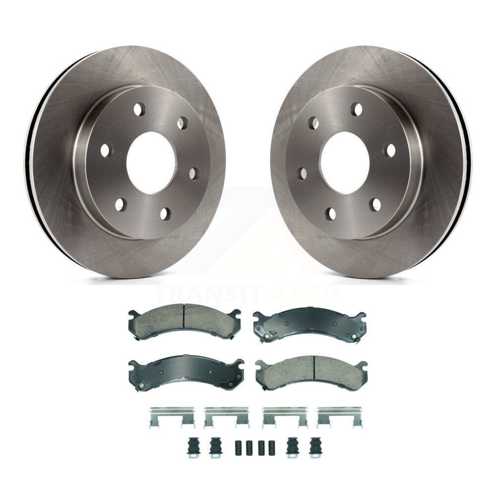 Front Disc Brake Rotors And Ceramic Pads Kit For 2006 Chevrolet Express 2500 GMC Savana K8A-107230