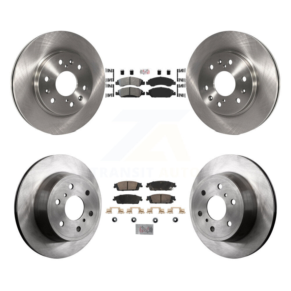 Front Semi-Metallic Rear Ceramic Pad Brake Rotors Kit For GMC Sierra 1500 Chevrolet Tahoe K8A-107253