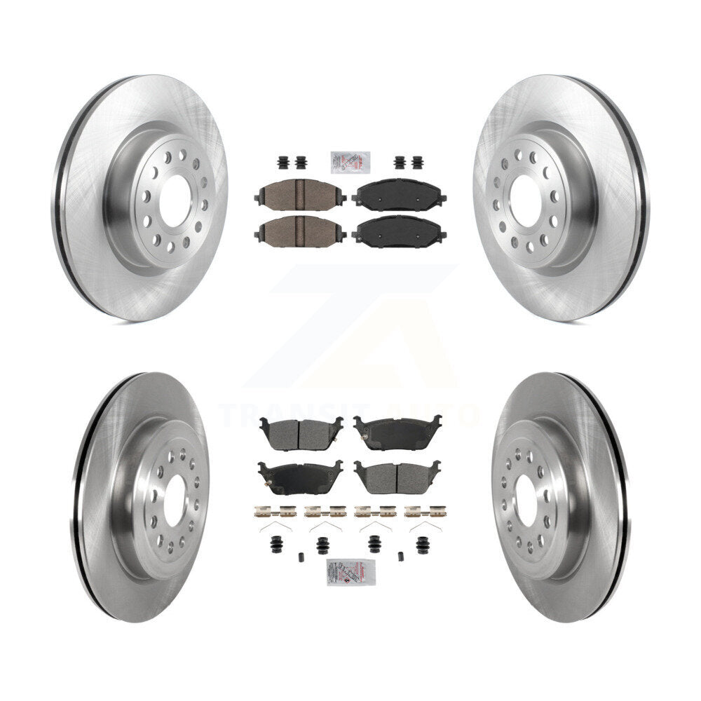 Front Rear Semi-Metallic Pads And Disc Brake Rotors Kit For Ram 1500 K8A-107255