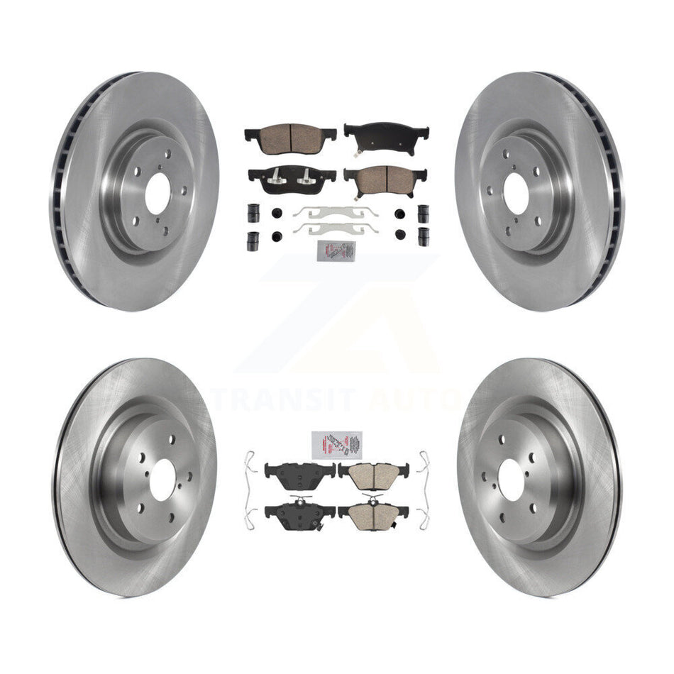 Front Rear Ceramic Pads And Disc Brake Rotors Kit For 2019-2024 Subaru Ascent K8A-107257
