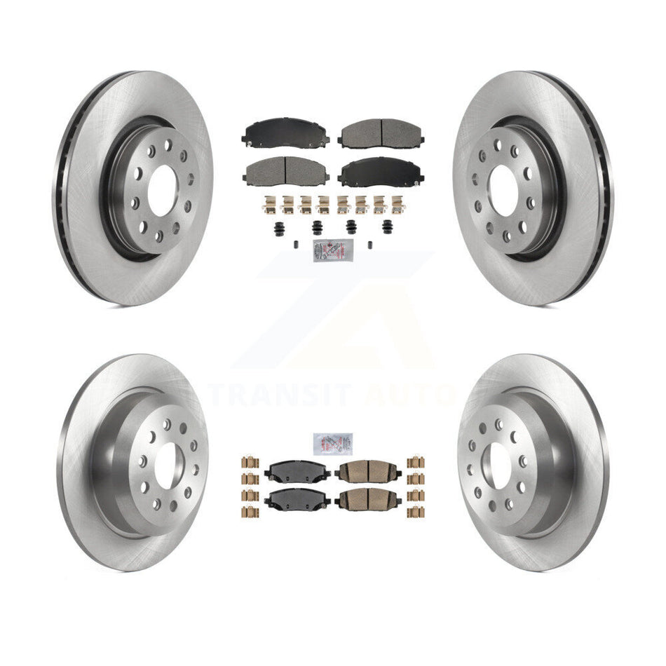 Front Semi-Metallic Rear Ceramic Pad Brake Rotors Kit For 2018-2020 Jeep Wrangler Rubicon K8A-107260