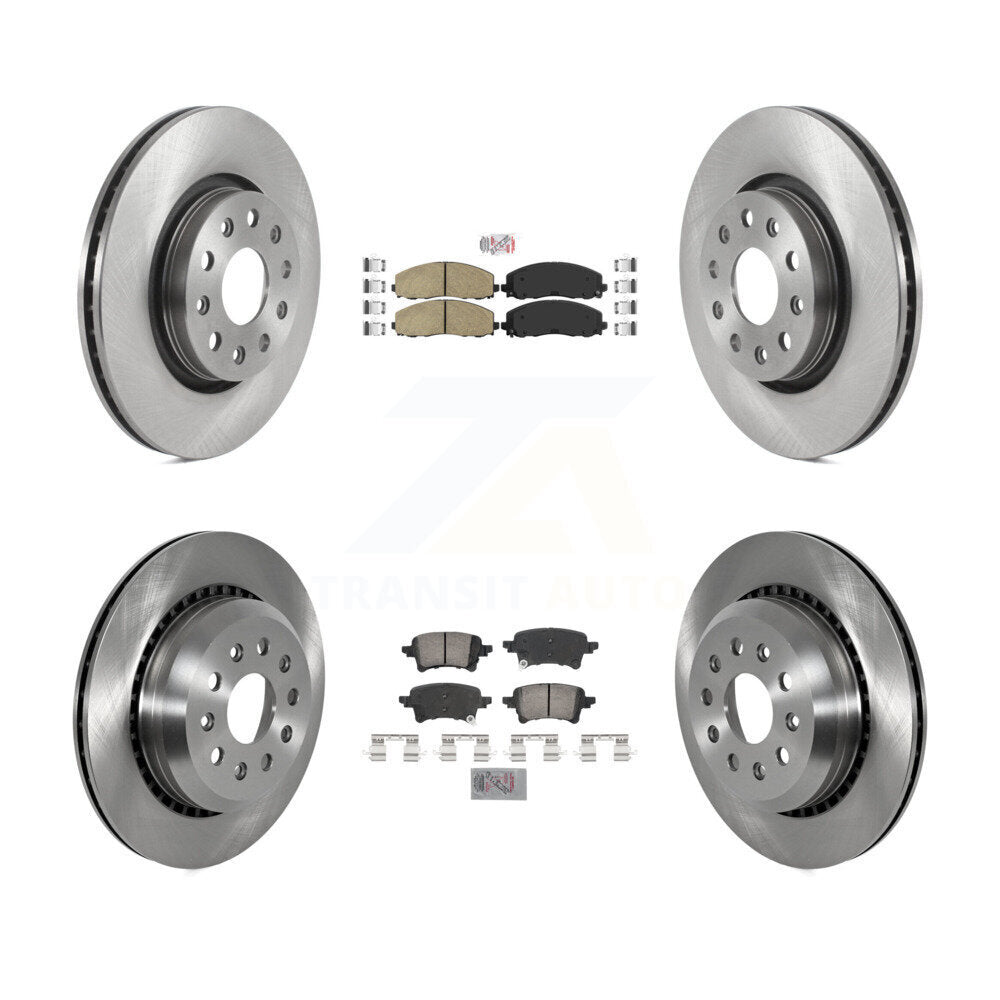 Front Rear Ceramic Pads And Disc Brake Rotors Kit For 2020-2023 Jeep Gladiator K8A-107263