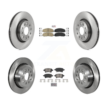 Front Rear Ceramic Pads And Disc Brake Rotors Kit For 2020-2023 Jeep Gladiator K8A-107263