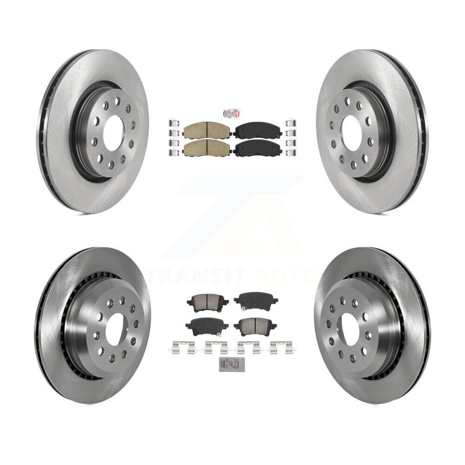 Front Rear Ceramic Pads And Disc Brake Rotors Kit For 2020-2023 Jeep Gladiator K8A-107263