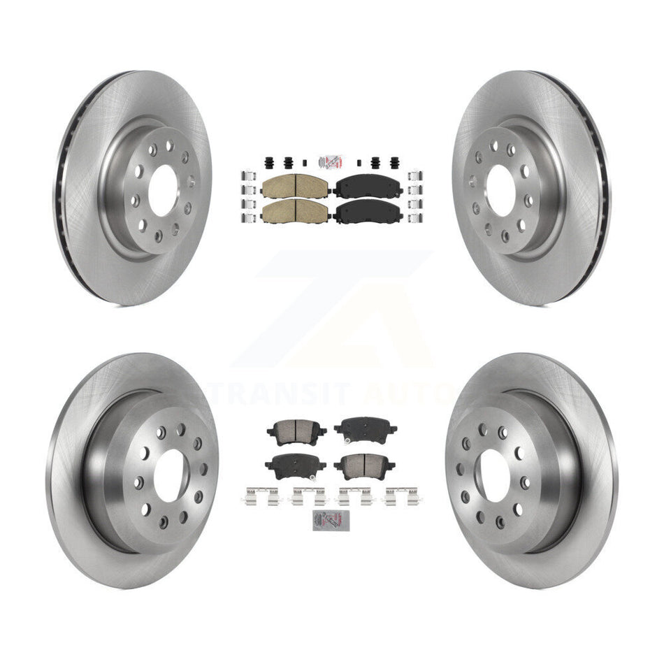 Front Rear Ceramic Pads And Disc Brake Rotors Kit For Jeep Wrangler K8A-107265