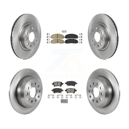 Front Rear Ceramic Pads And Disc Brake Rotors Kit For Jeep Wrangler K8A-107266