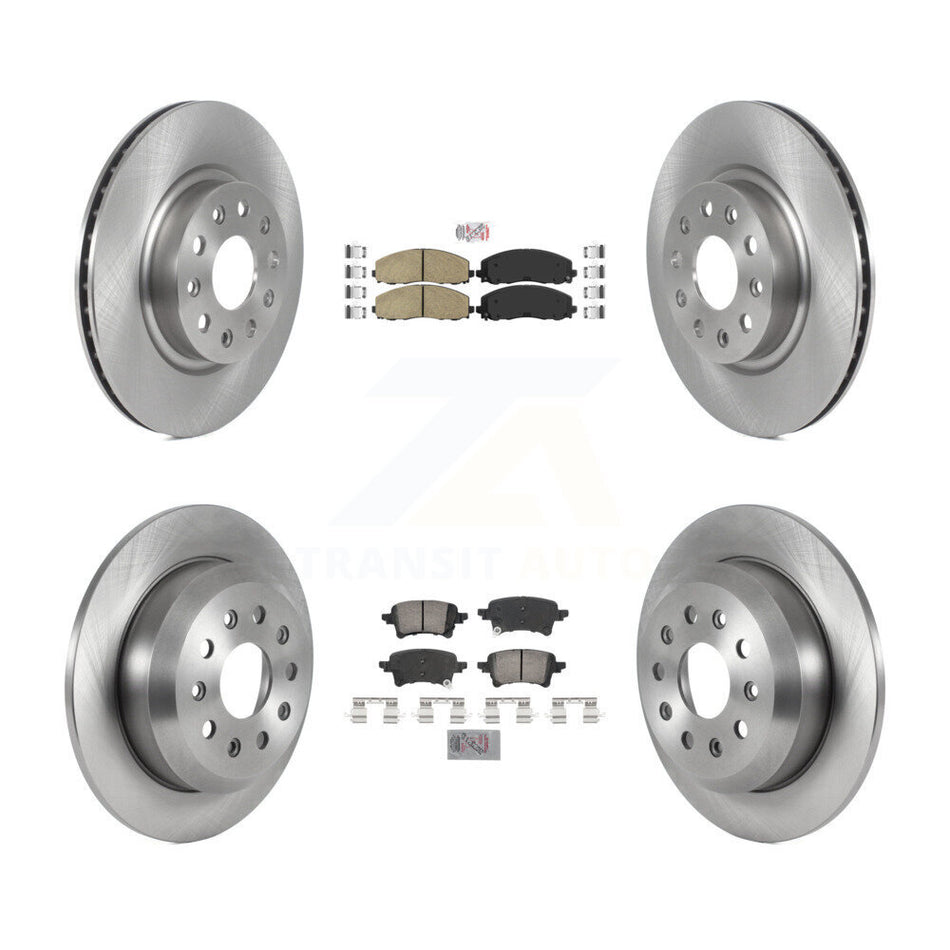 Front Rear Ceramic Pads And Disc Brake Rotors Kit For Jeep Wrangler K8A-107266