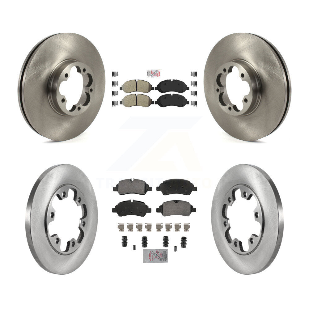 Front Rear Semi-Metallic Pad & Brake Rotors Kit For Ford Transit-350 HD With 6 Lug Wheels K8A-107269