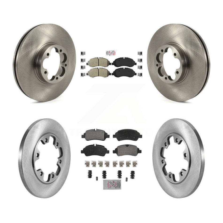 Front Rear Semi-Metallic Pad & Brake Rotors Kit For Ford Transit-350 HD With 6 Lug Wheels K8A-107269