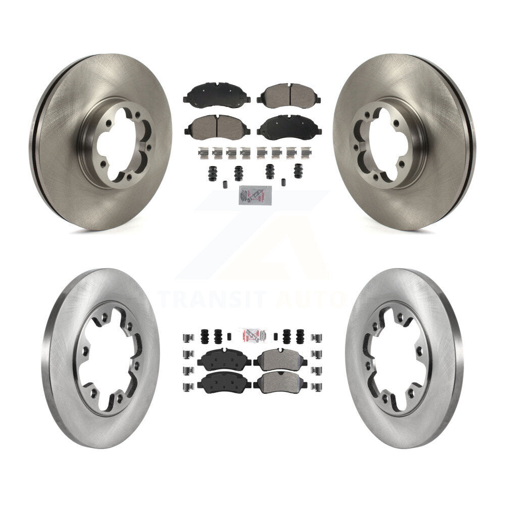 Front Rear Semi-Metallic Pad & Brake Rotors Kit For Ford Transit-350 HD With 6 Lug Wheels K8A-107271