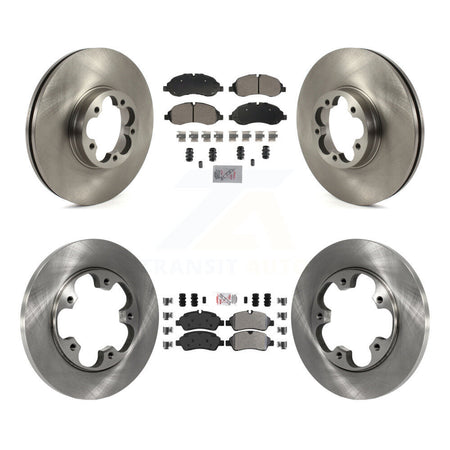 Front Rear Semi-Metallic Pad Brake Rotor Kit For 16 Ford Transit-350 HD With 5 Lug Wheels K8A-107276
