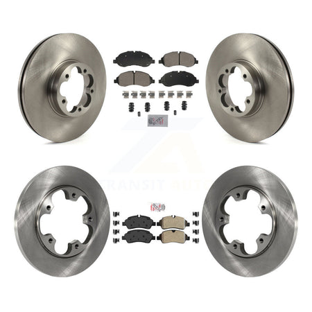 Front Rear Semi-Metallic Pad Brake Rotor Kit For 16 Ford Transit-350 HD With 5 Lug Wheels K8A-107277