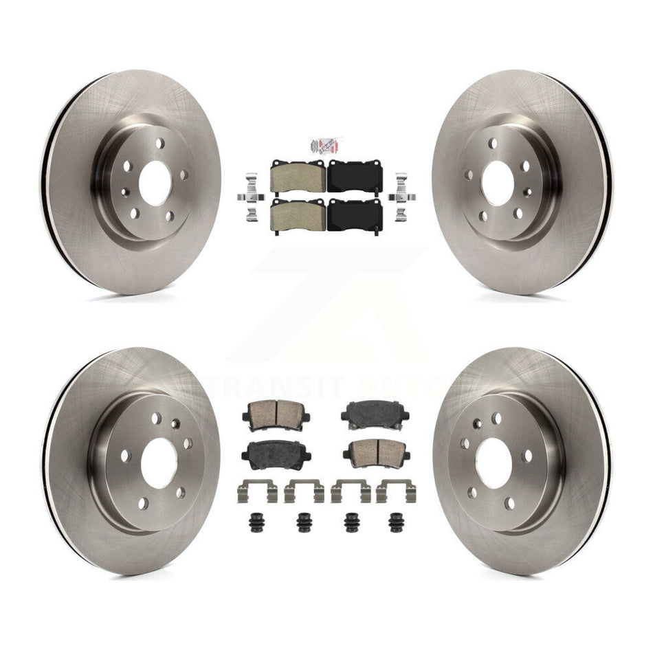Front Semi-Metallic Rear Ceramic Pads And Disc Brake Rotors Kit For Cadillac XTS K8A-107278