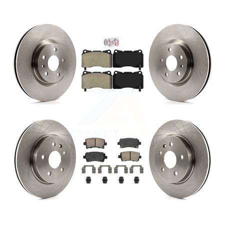 Front Semi-Metallic Rear Ceramic Pads And Disc Brake Rotors Kit For Cadillac XTS K8A-107279