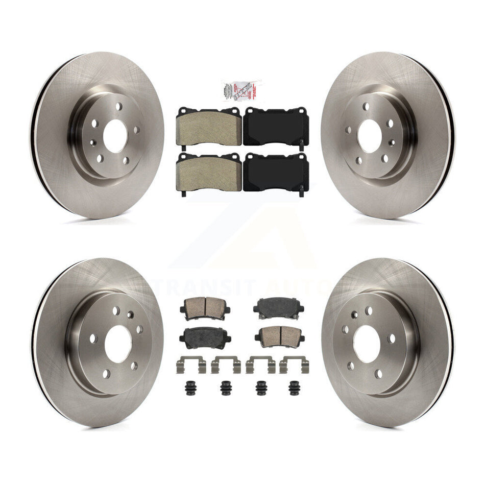Front Semi-Metallic Rear Ceramic Pads And Disc Brake Rotors Kit For Cadillac XTS K8A-107279