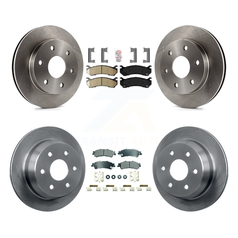 Front Ceramic Rear Semi-Metallic Pad Brake Rotors Kit For Chevrolet GMC Silverado 1500 XL K8A-107283