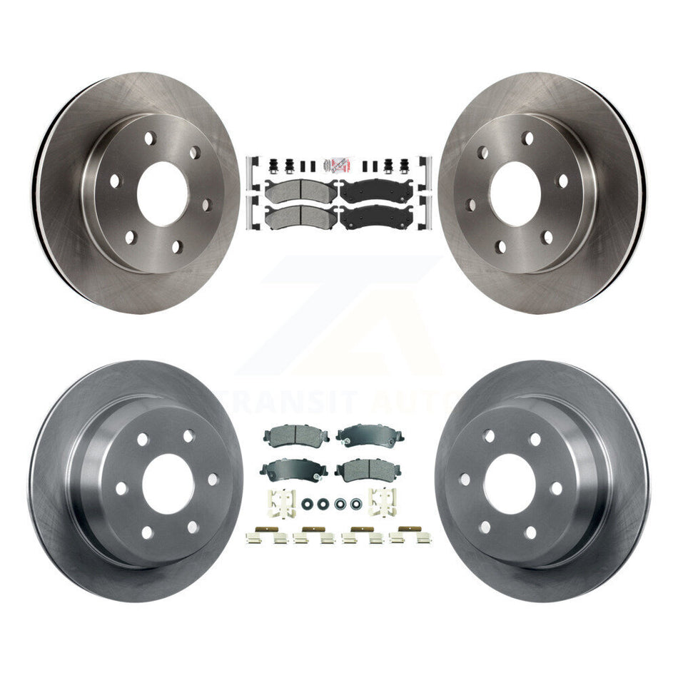 Front Rear Semi-Metallic Pad & Brake Rotor Kit For Chevrolet GMC Silverado 1500 Sierra XL K8A-107284