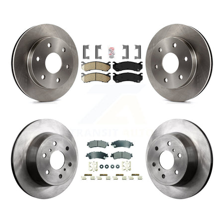 Front Ceramic Rear Semi-Metallic Pad And Disc Brake Rotor Kit For GMC Sierra 1500 Classic K8A-107285