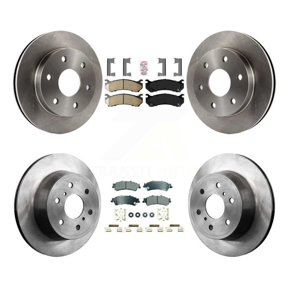 Front Ceramic Rear Semi-Metallic Pad And Disc Brake Rotor Kit For GMC Sierra 1500 Classic K8A-107285