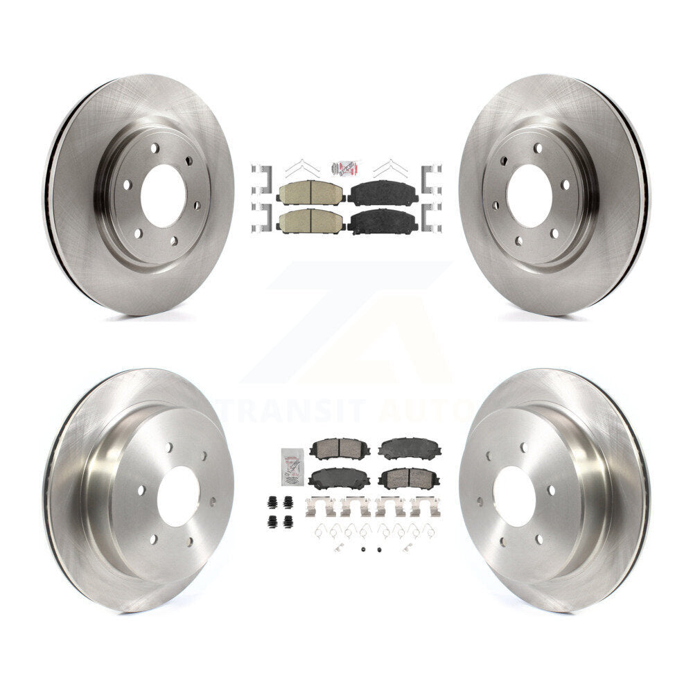Front Rear Ceramic Pads And Disc Brake Rotors Kit For 2017-2023 Nissan TITAN K8A-107293
