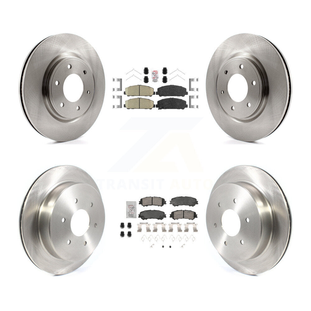 Front Rear Ceramic Pads And Disc Brake Rotors Kit For 2017-2023 Nissan TITAN K8A-107294
