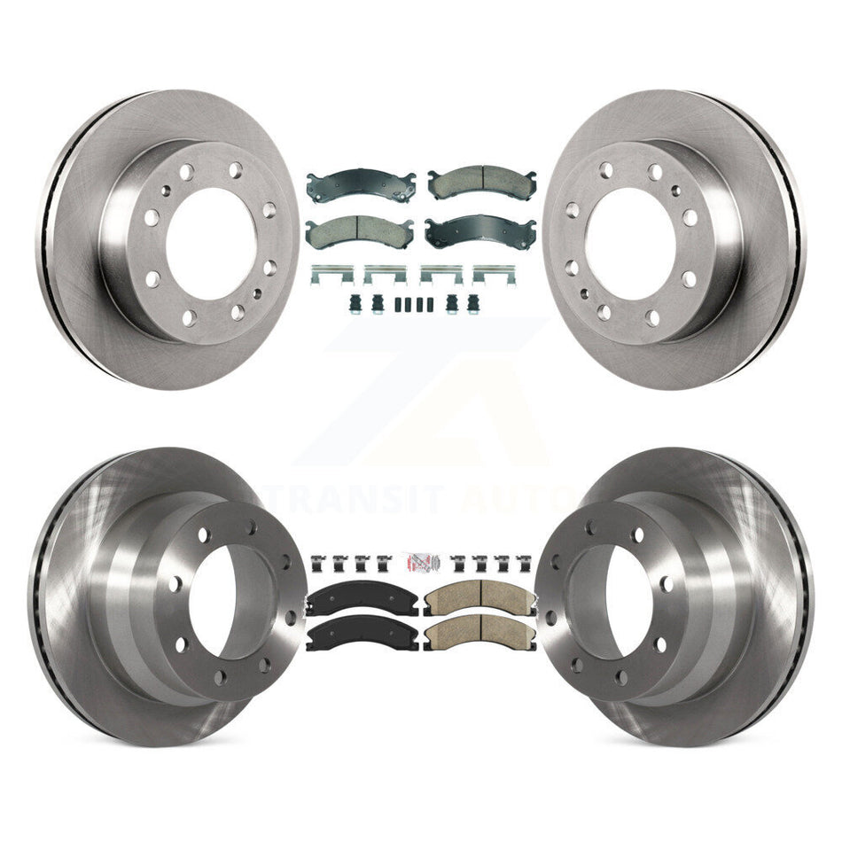 Front Rear Ceramic Pads And Disc Brake Rotors Kit For Chevrolet Express 4500 GMC Savana K8A-107310
