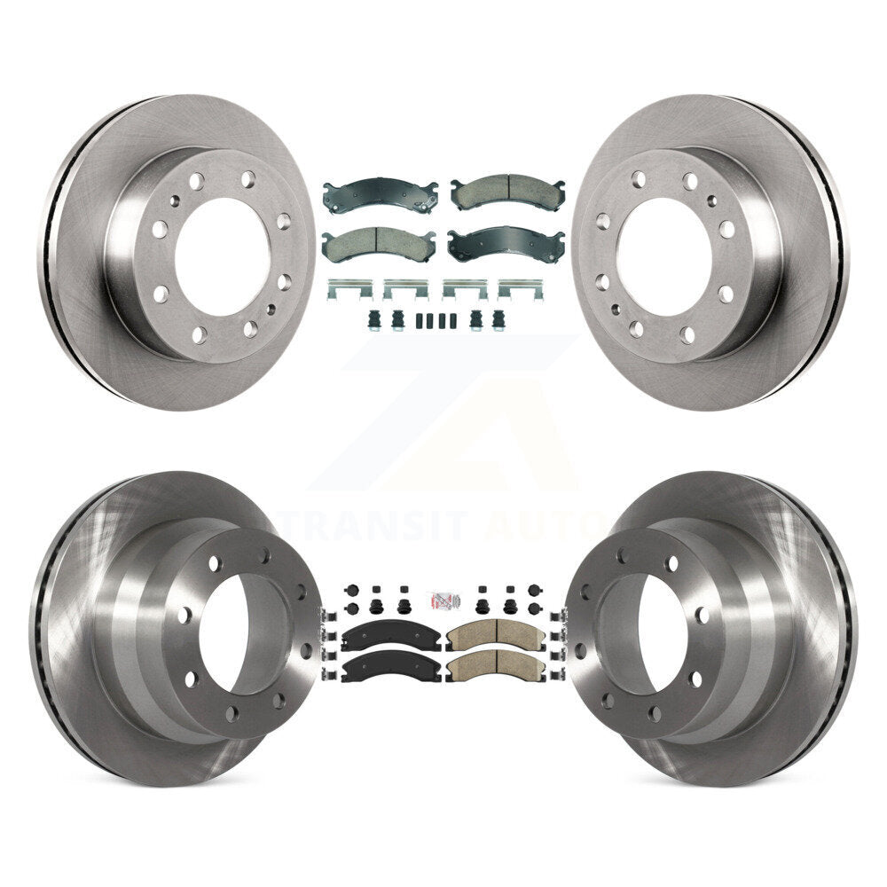 Front Rear Ceramic Pads And Disc Brake Rotors Kit For Chevrolet Express 4500 GMC Savana K8A-107312