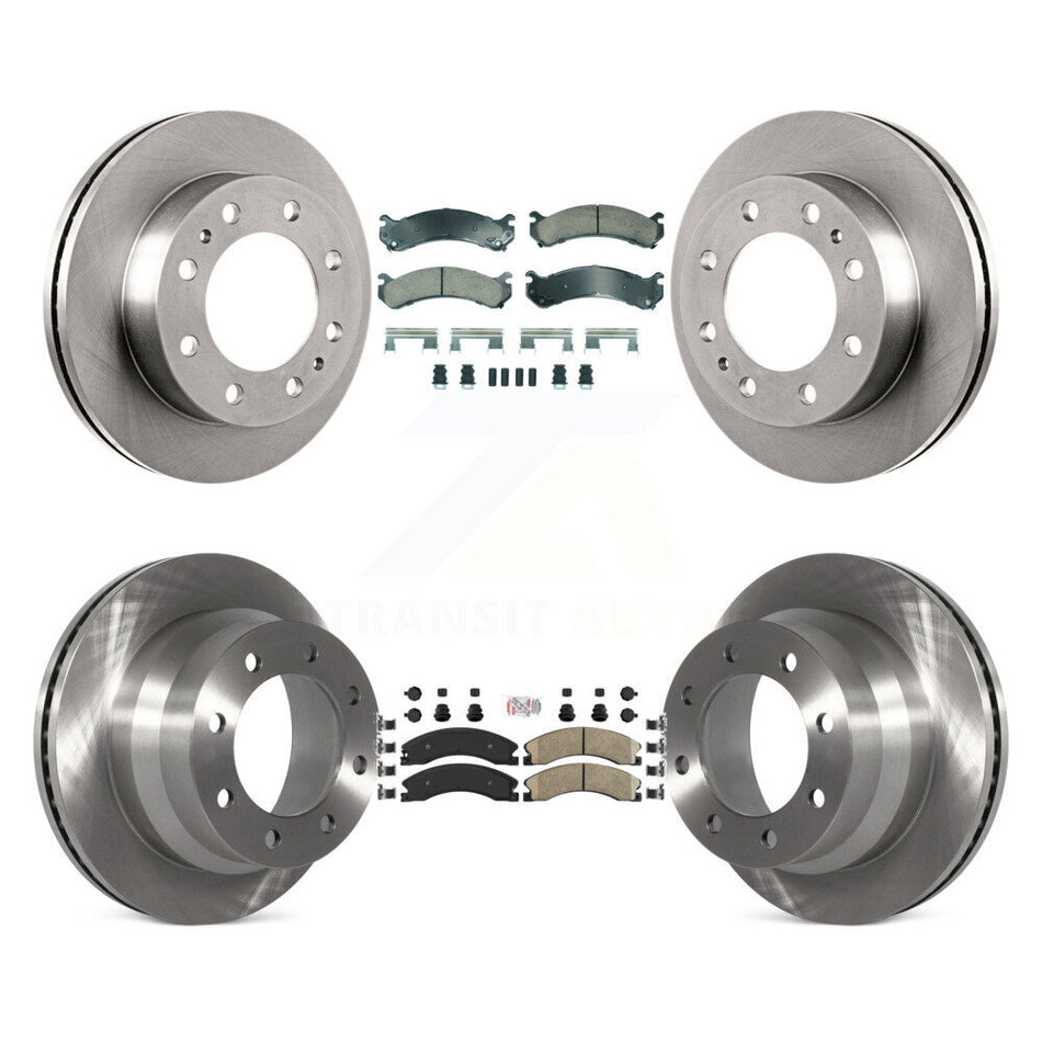 Front Rear Ceramic Pads And Disc Brake Rotors Kit For Chevrolet Express 4500 GMC Savana K8A-107312