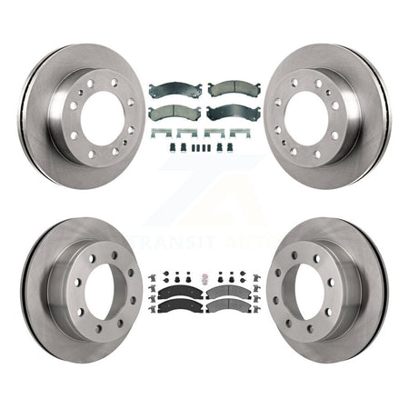 Front Ceramic Rear Semi-Metallic Pad And Disc Brake Rotors Kit For Chevrolet Express 4500 K8A-107314