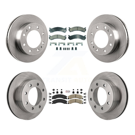 Front Rear Ceramic Pad & Brake Rotors Kit For Chevrolet Express 4500 3.20" Overall Height K8A-107315