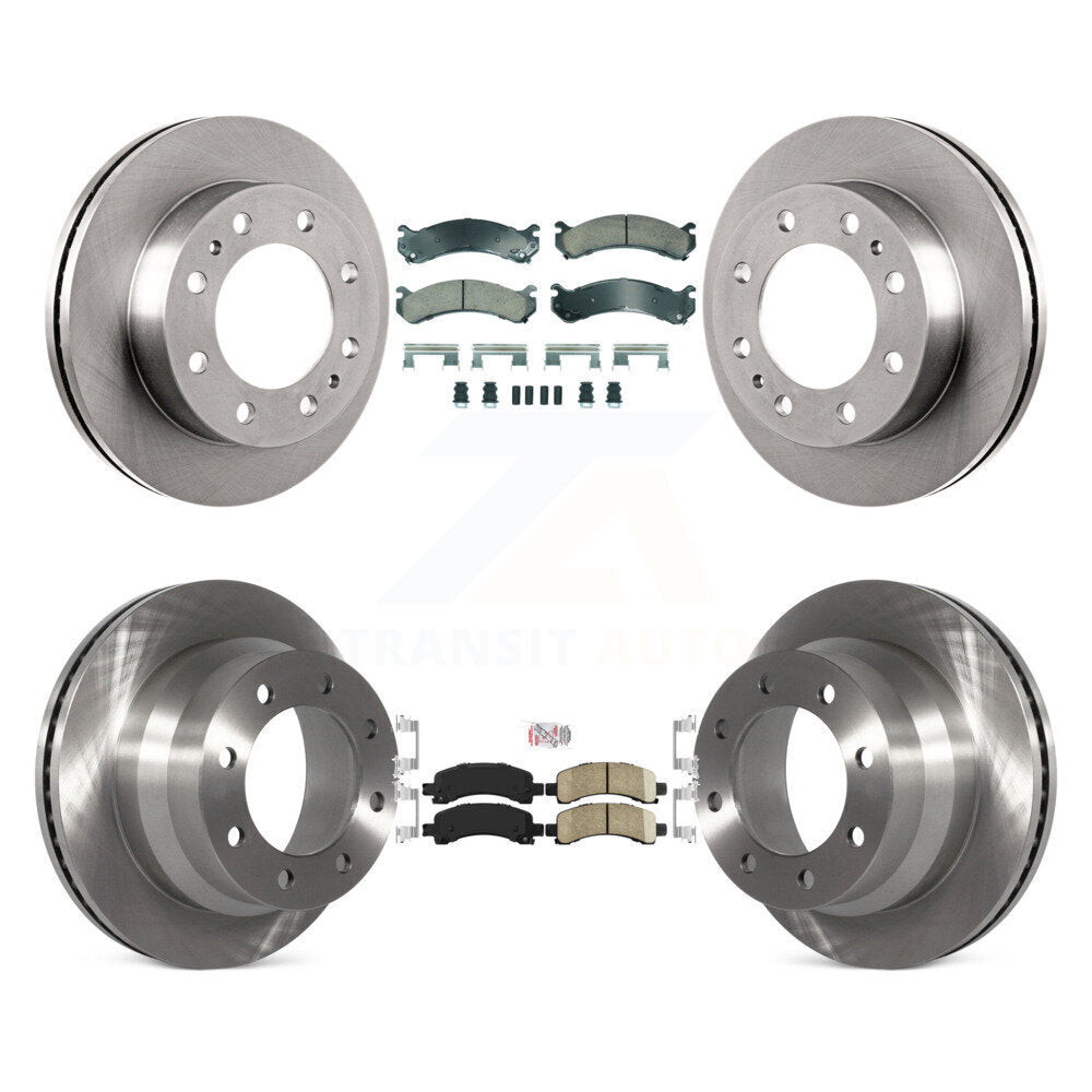 Front Rear Ceramic Pads And Disc Brake Rotors Kit For Chevrolet Express 4500 K8A-107316