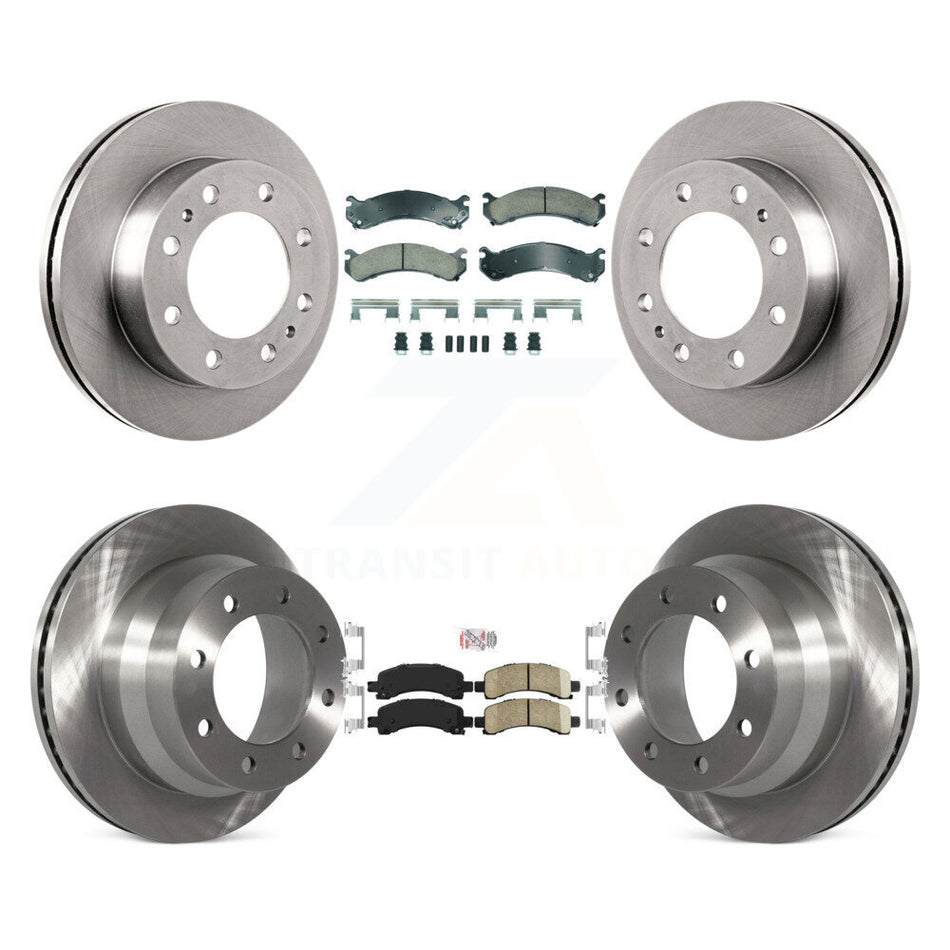 Front Rear Ceramic Pads And Disc Brake Rotors Kit For Chevrolet Express 4500 K8A-107316