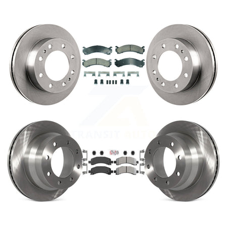 Front Ceramic Rear Semi-Metallic Pad And Disc Brake Rotors Kit For Chevrolet Express 4500 K8A-107317
