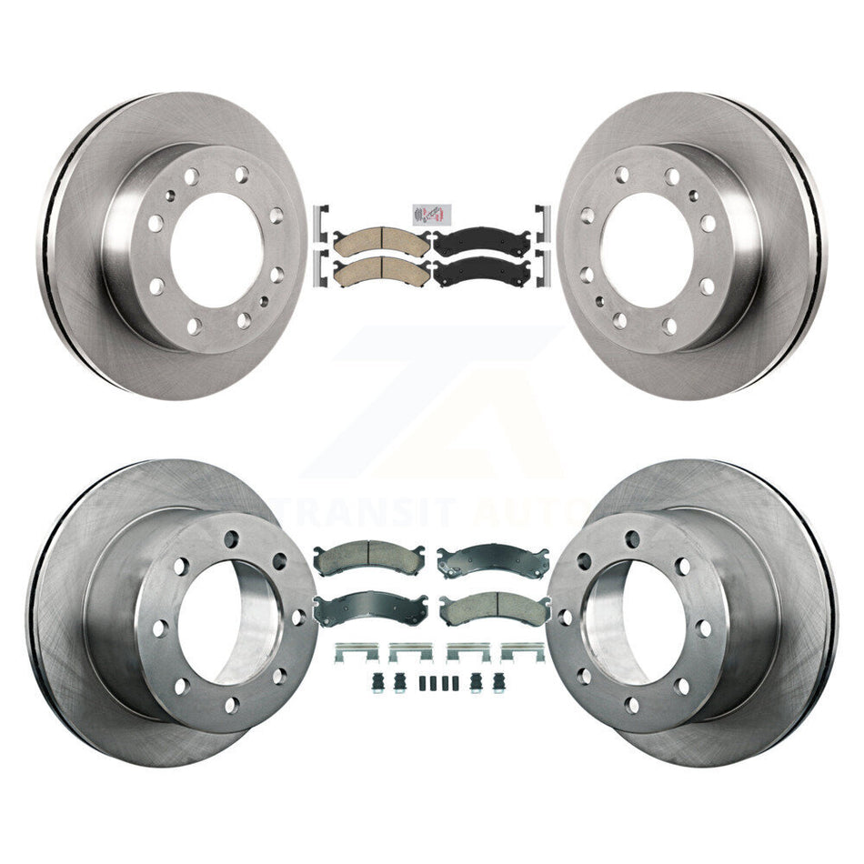 Front Rear Ceramic Pad Brake Rotor Kit For Chevrolet GMC Silverado 3500 Sierra HD Classic K8A-107319