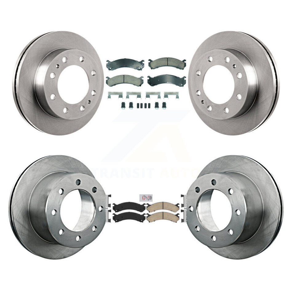 Front Rear Ceramic Pad Brake Rotor Kit For Chevrolet GMC Silverado 3500 Sierra HD Classic K8A-107321