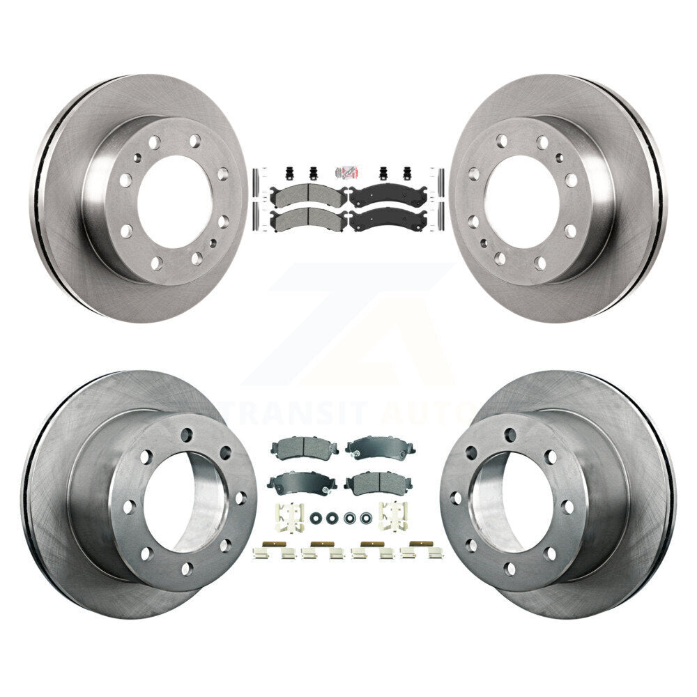 Front Rear Semi-Metallic Pads And Disc Brake Rotors Kit For 2001 GMC Sierra 3500 K8A-107327