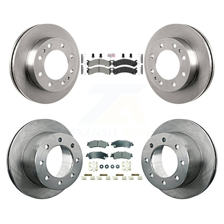Front Rear Semi-Metallic Pads And Disc Brake Rotors Kit For 2001 GMC Sierra 3500 K8A-107327