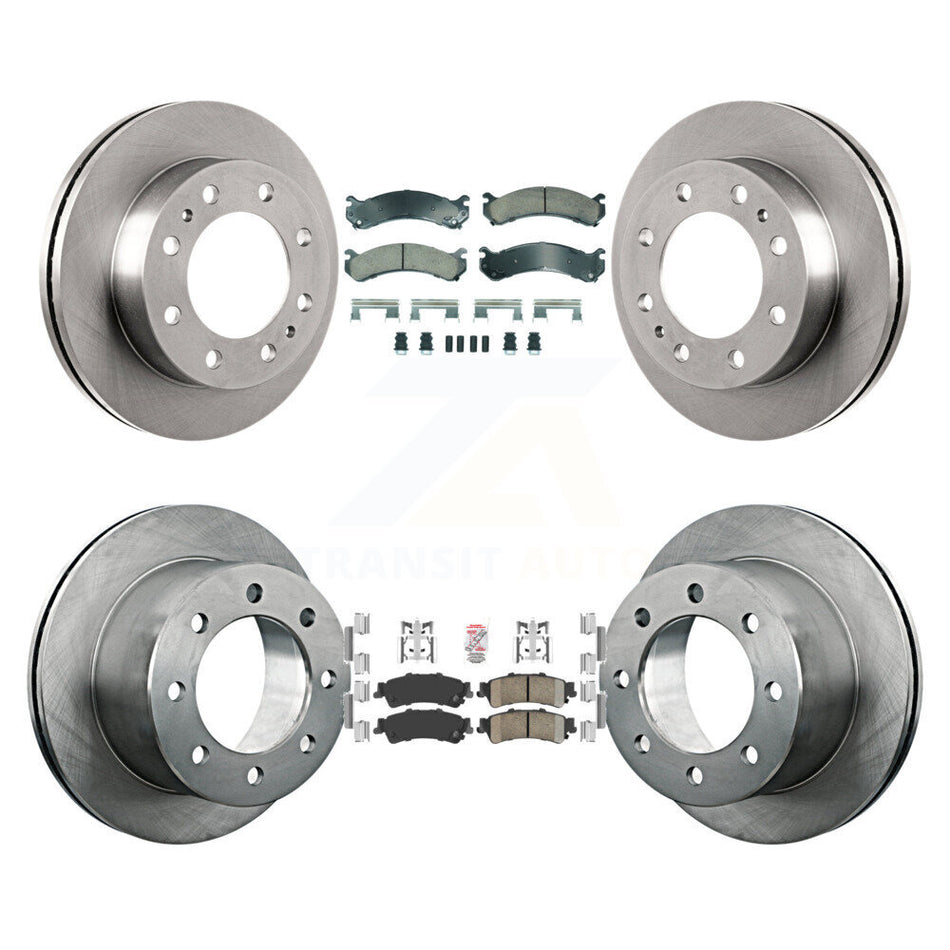 Front Rear Ceramic Pads And Disc Brake Rotors Kit For 2001 GMC Sierra 3500 K8A-107329