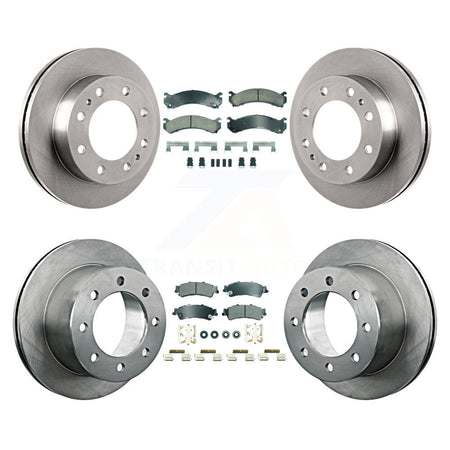 Front Ceramic Rear Semi-Metallic Pads And Disc Brake Rotors Kit For 2001 GMC Sierra 3500 K8A-107330