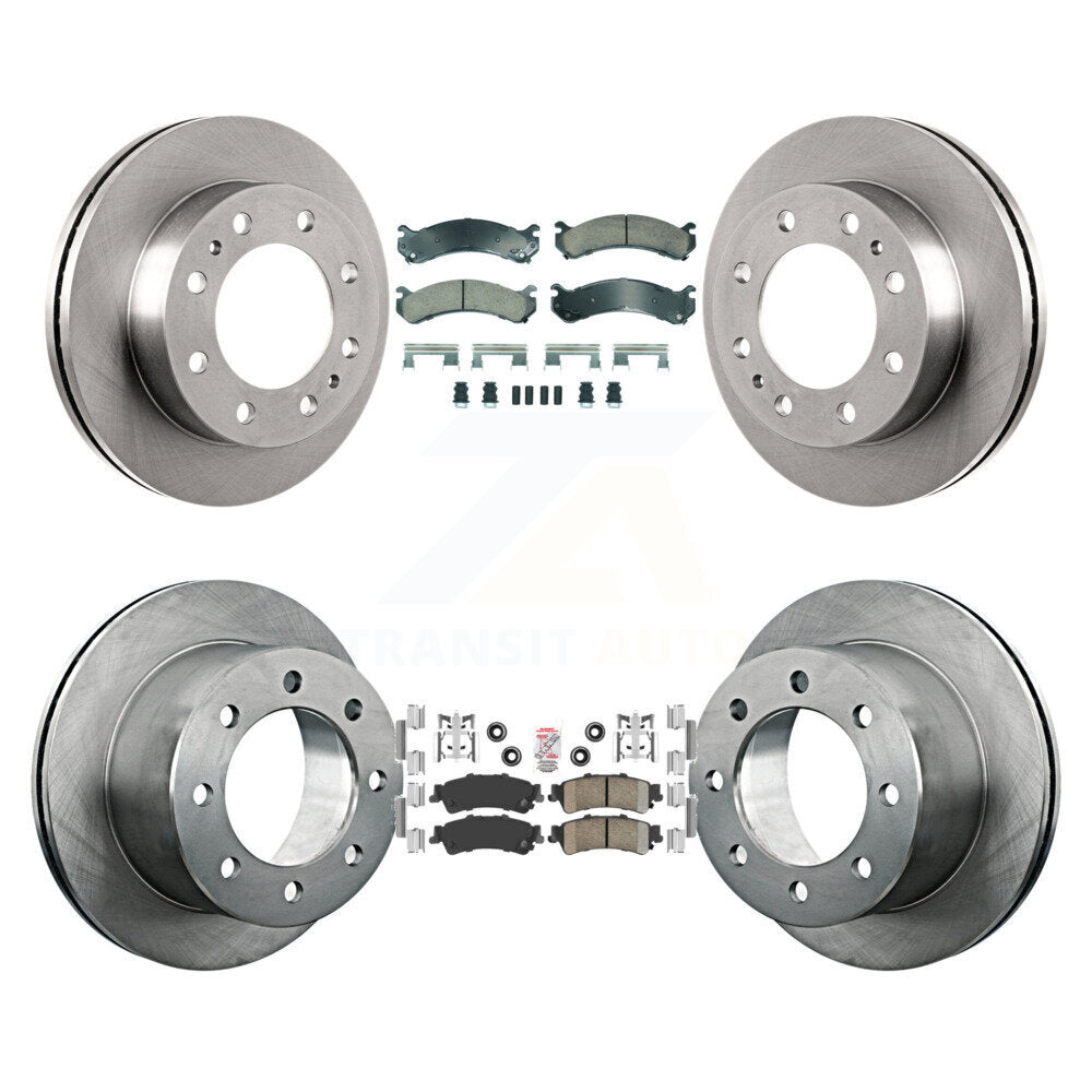 Front Rear Ceramic Pads And Disc Brake Rotors Kit For 2001 GMC Sierra 3500 K8A-107331