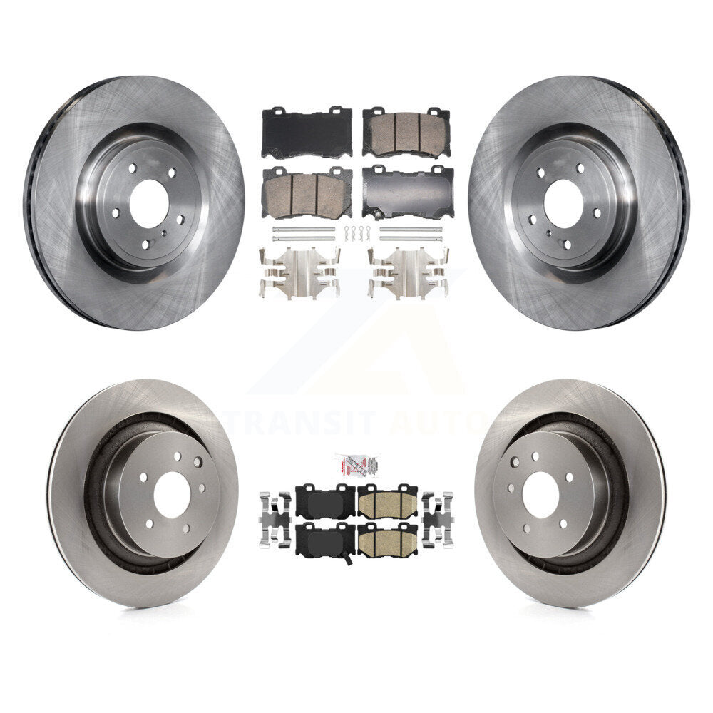 Front Rear Ceramic Pad Brake Rotors Kit For 2009-2013 INFINITI G37 RWD With Brembo Brakes K8A-107333