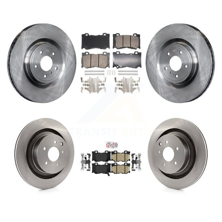 Front Rear Ceramic Pad Brake Rotors Kit For 2009-2013 INFINITI G37 RWD With Brembo Brakes K8A-107333