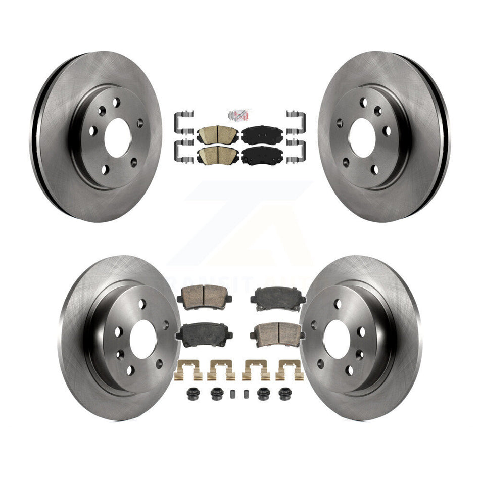 Front Rear Ceramic Pad Brake Rotor Kit For 2013-2015 Chevrolet Malibu Naturally Aspirated K8A-107335
