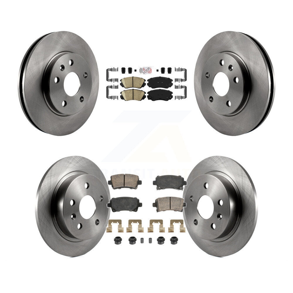 Front Rear Ceramic Pad Brake Rotor Kit For 2013-2015 Chevrolet Malibu Naturally Aspirated K8A-107337