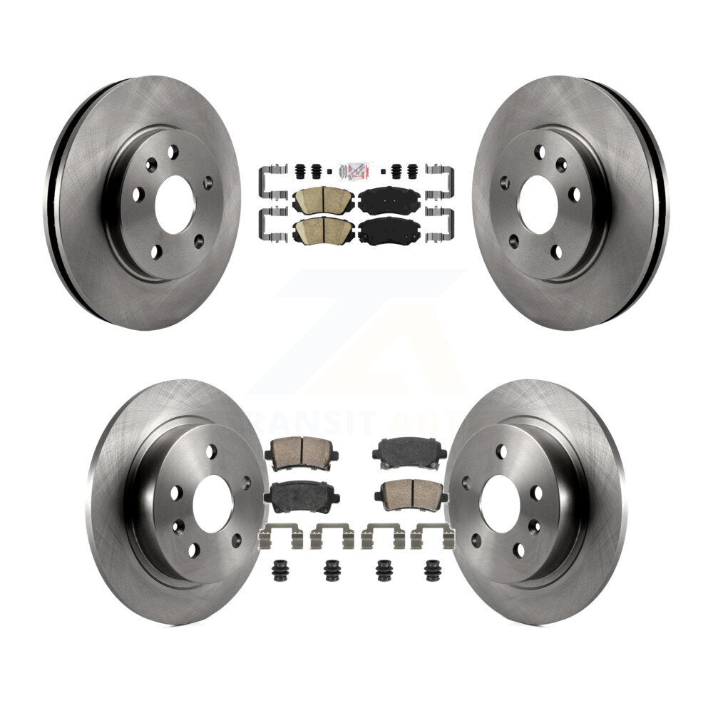 Front Rear Ceramic Pads And Disc Brake Rotors Kit For Chevrolet Malibu Limited K8A-107338